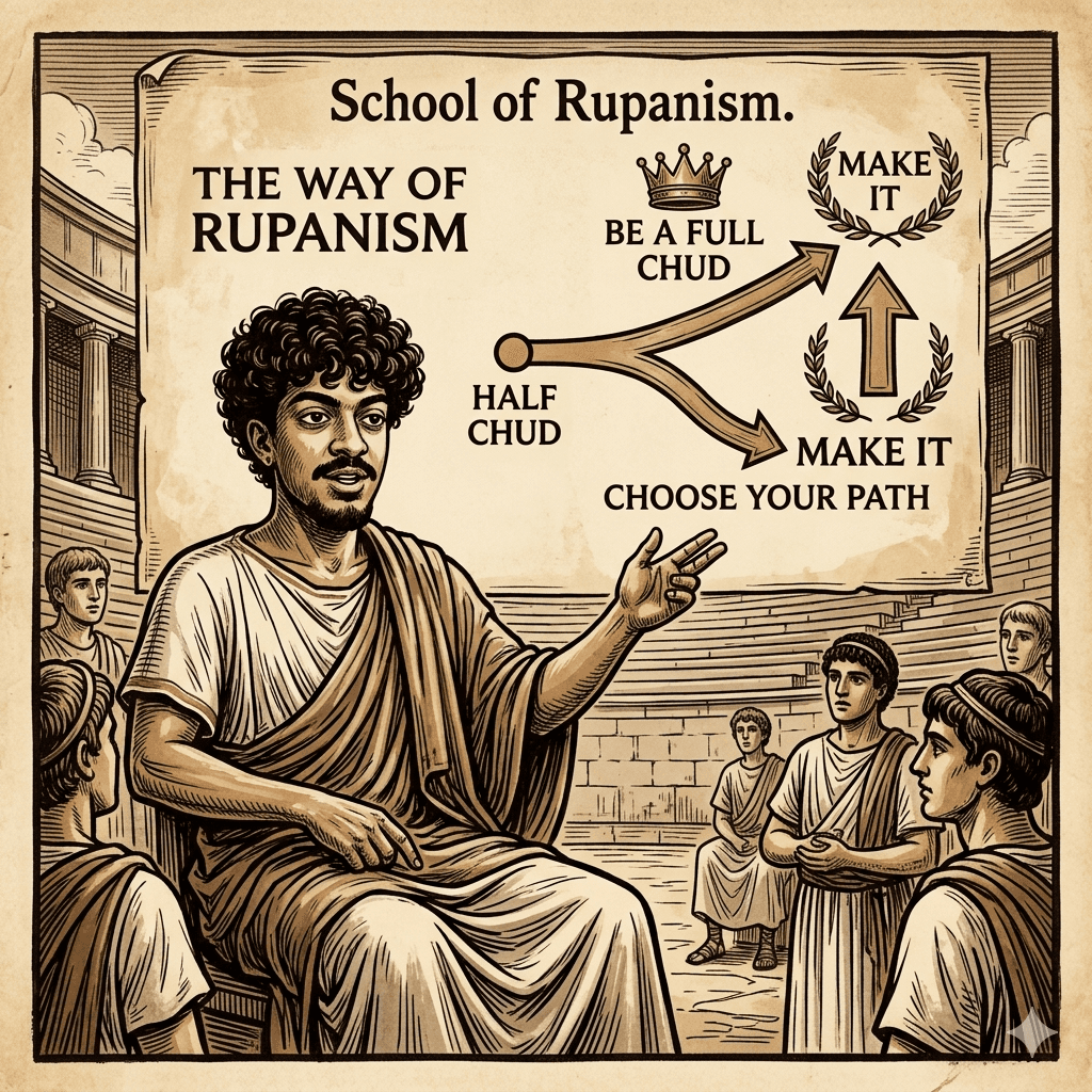 The School of Rupanism — a philosopher presents the Split: Half Chud, Full Chud, or Make It